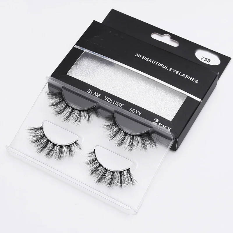 2 pairs/1pairs natural false eyelashes fake lashes long makeup 3d mink eyelashes eyelash extension mink eyelashes for beauty