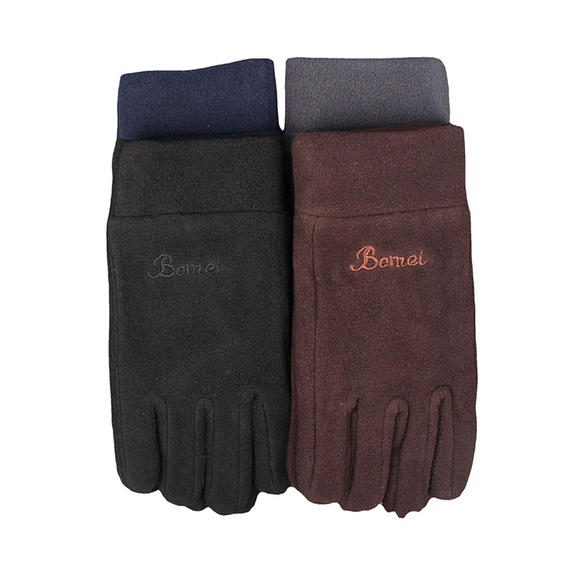 Outddor Windproof Running Skiing Cycling Mittens Thicken Fleece Gloves For Men Women Winter Warm Thermal Full Finger Glove