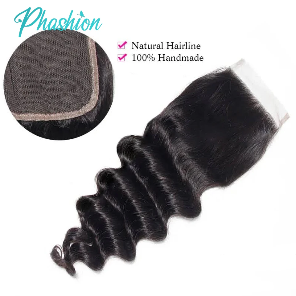 Phashion 26 28 Inch 6x6 Water/Deep/Loose Hd Transparent Lace Closure Straight/Body/Curly Deep Parting Brazilian Remy Human Hair