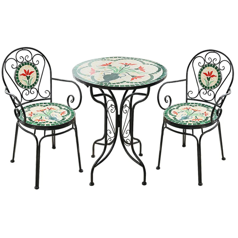 Factory Price Modern Garden Furniture Patio Sets Leisure Metal Table and Chairs Garden Sets