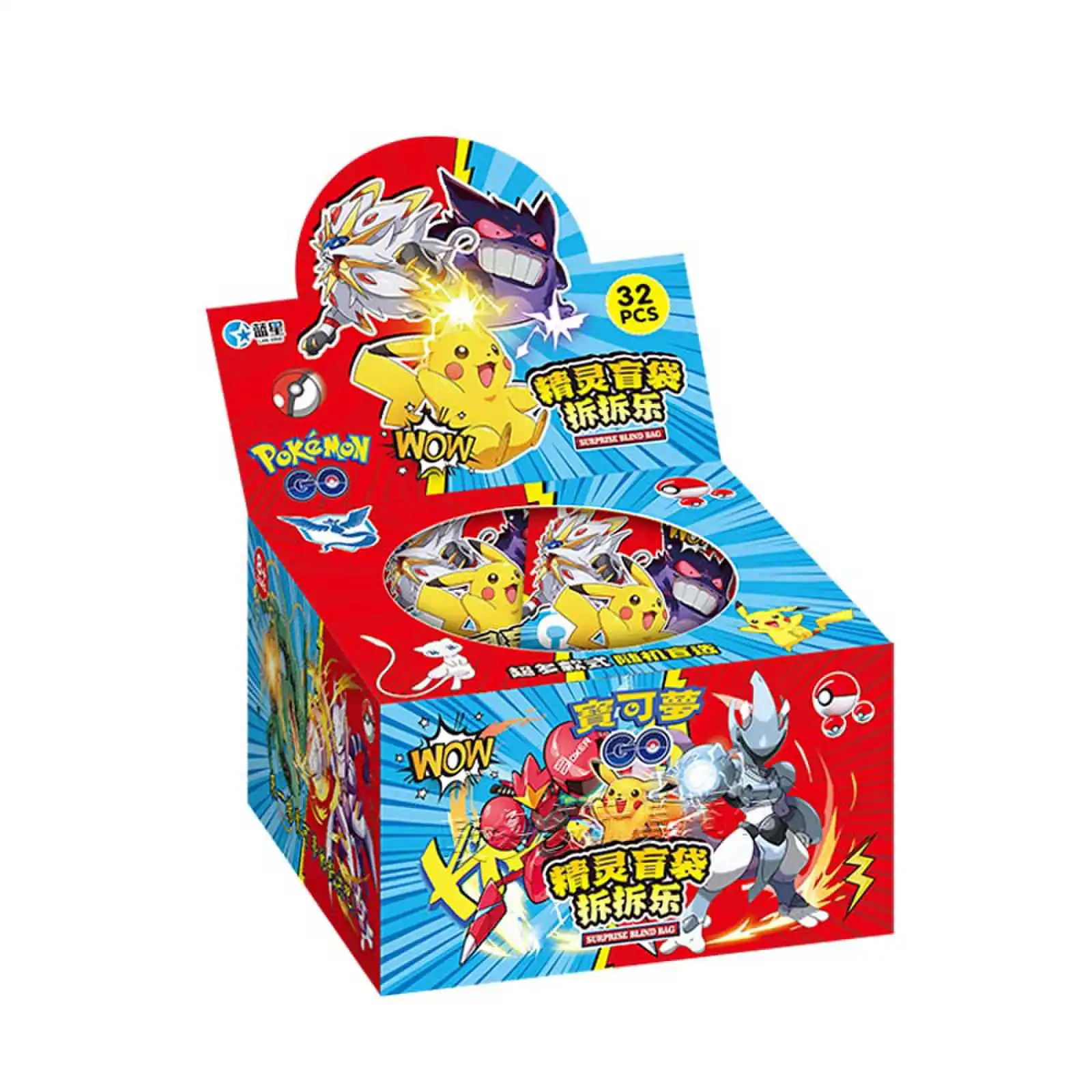 

Набор из 32 шт., сумка для слепых покемонов, разборка Le Bao Ke Meng, кулон Пикачу Генгар, брелок с покемоном, подвесной декор, детская игрушка