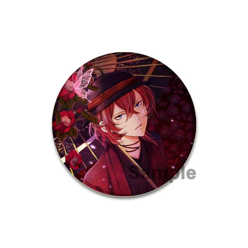 Broches de Cosplay de dibujos animados Ryunosuke Akutagawa Nakahara Chuuya Edogawa Rampo, alfileres esmaltados hechos a mano para ropa, sombrero,