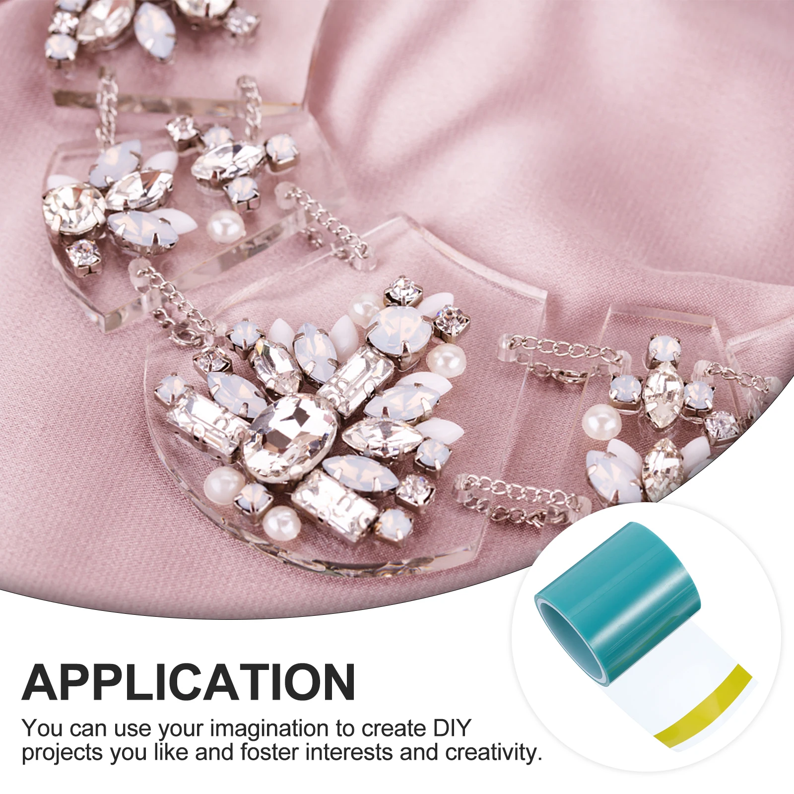 2pcs 2 Rolls Seamless Tapes For Uv Resin Pendant Making Expoy Adhesive Diy Craft Tool Sticky Paper Transparent Decorative Tape