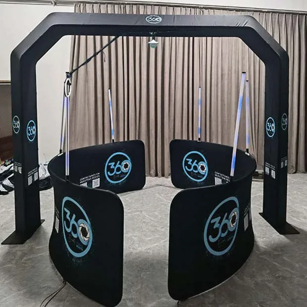 2025 Newest Vogue Overhead 360 Photo Booth Rotating Machine Scene Pl Commercial Rental Top Mounted 360 Photo Booth