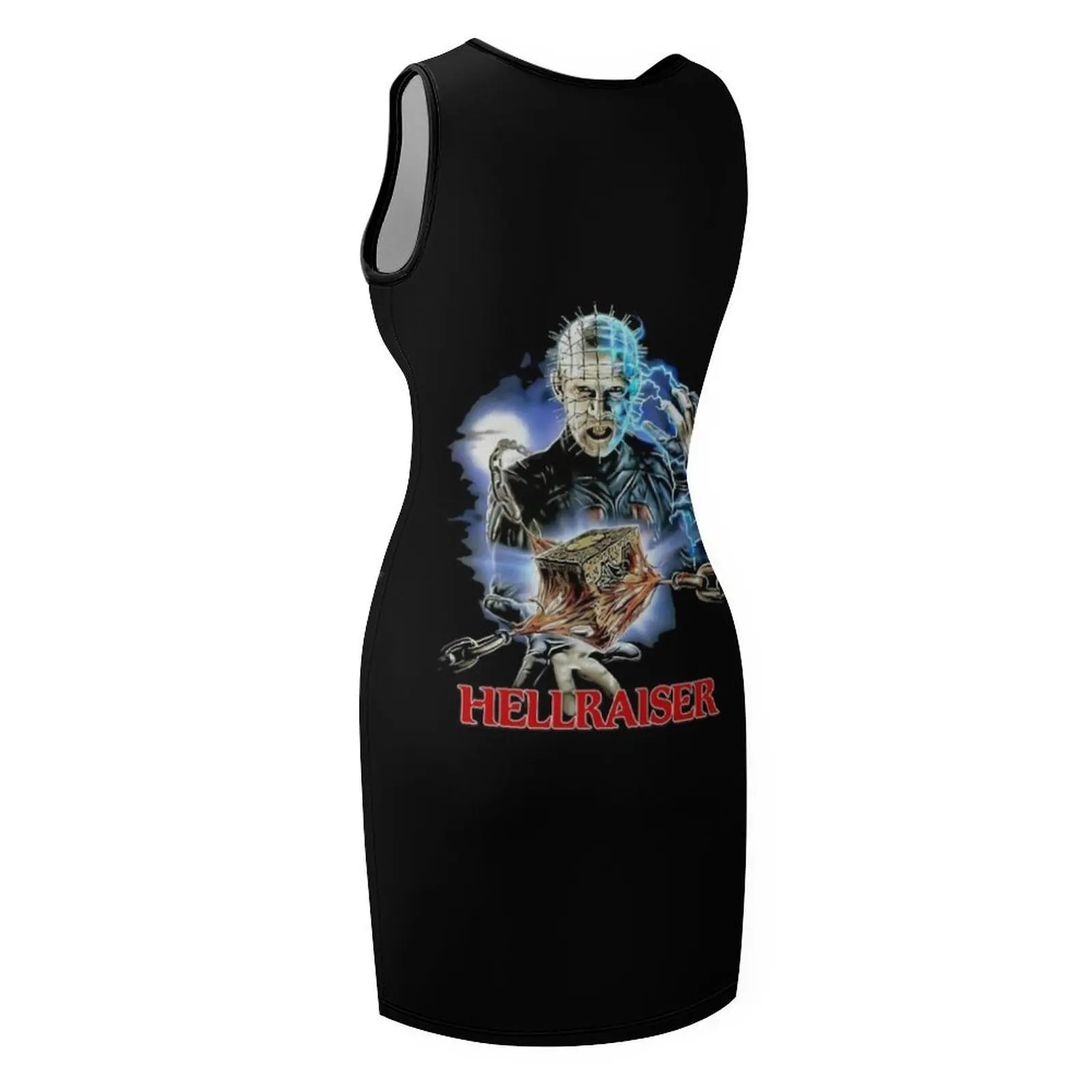 Camisa de filme de terror personagens de terror hellraiser sem mangas vestido de verão feminino roupas de verão 2025 vestidos de luxo