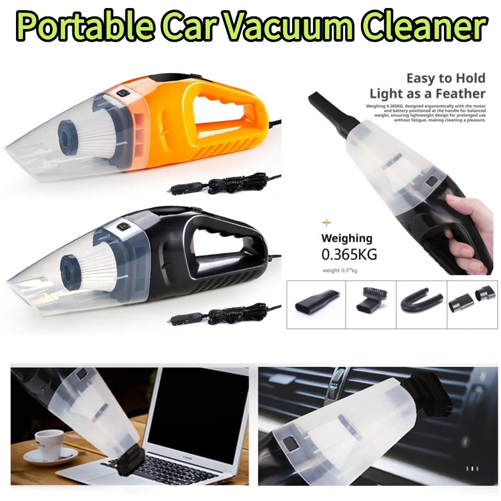 Portable Car Vacuum Cleaner Handheld Dust Buster Mini Dust Collectors Wet Dry Dual Use Strong Suction Filter Auto Cleaning Tools