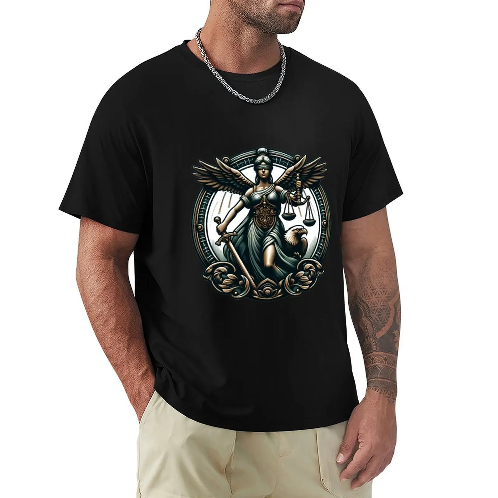 T-shirt léger de randonnée avec logo Lady Justice pour avocats, juristes, parajuristes et juges