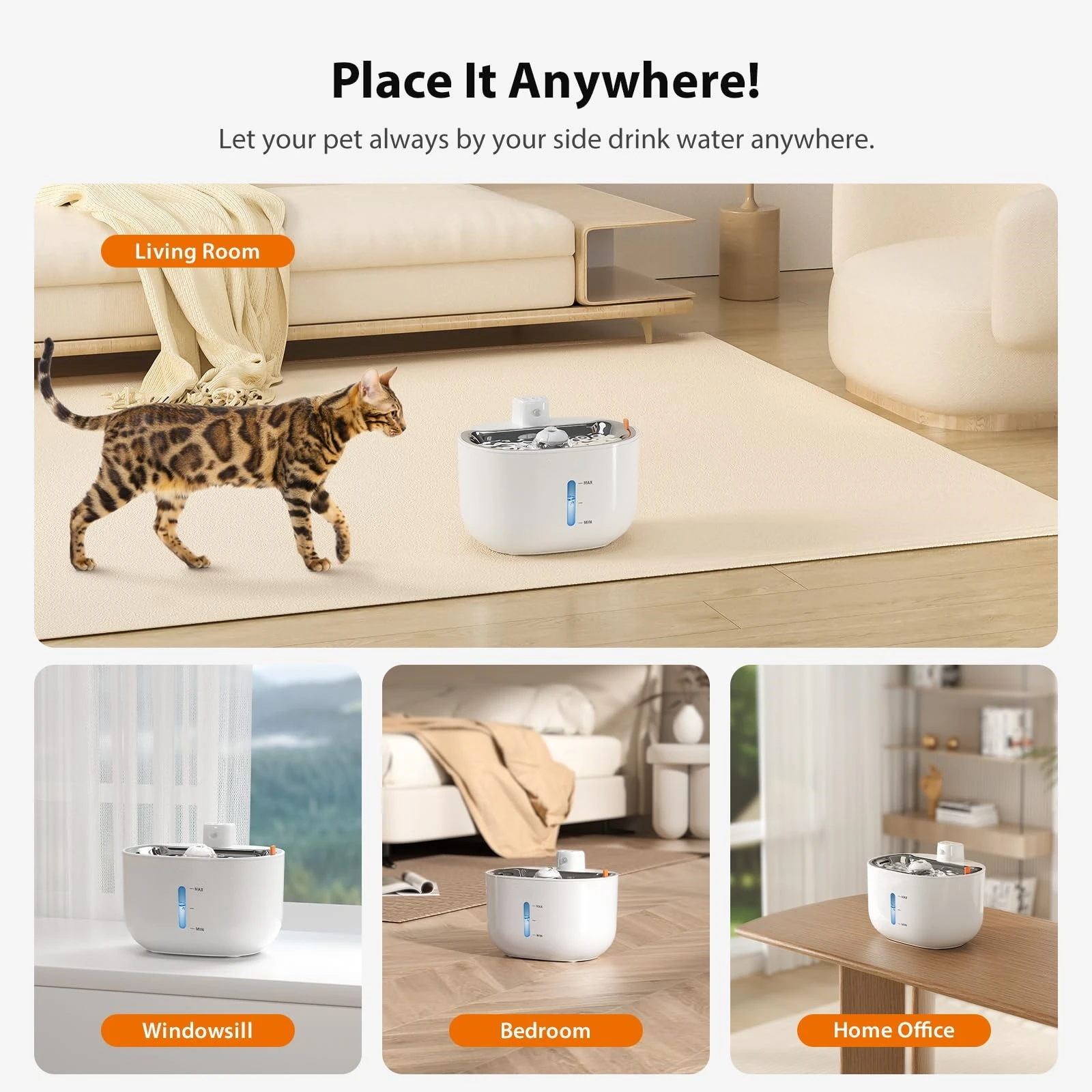 NEW 3L Wireless Automatic Electric Pet Water Dispenser Timed with WiFi Intelligent Control Cat Water Fountain with Water Filter