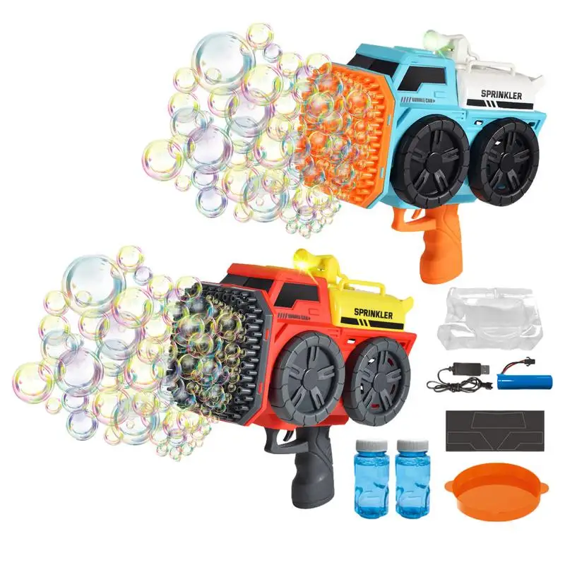 Bubble Machine For Kids Creative 139 Holes Engineering Vehicle Bubble Blower Outdoor Bubble Machine Summer Toys Electric gifts