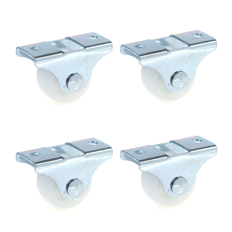 New 4pcs 1 Inch Drawer Wheel Plastic Directional Caster Guide Furniture Small Pulley