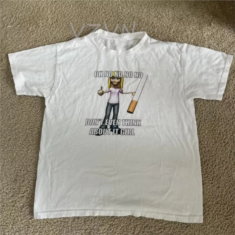 

VintageT Shirts Men Women Casual Cotton Retro Short Sleeve T-shirts Women T Shirt Aesthetic Y2k Clothes Crop Top Women