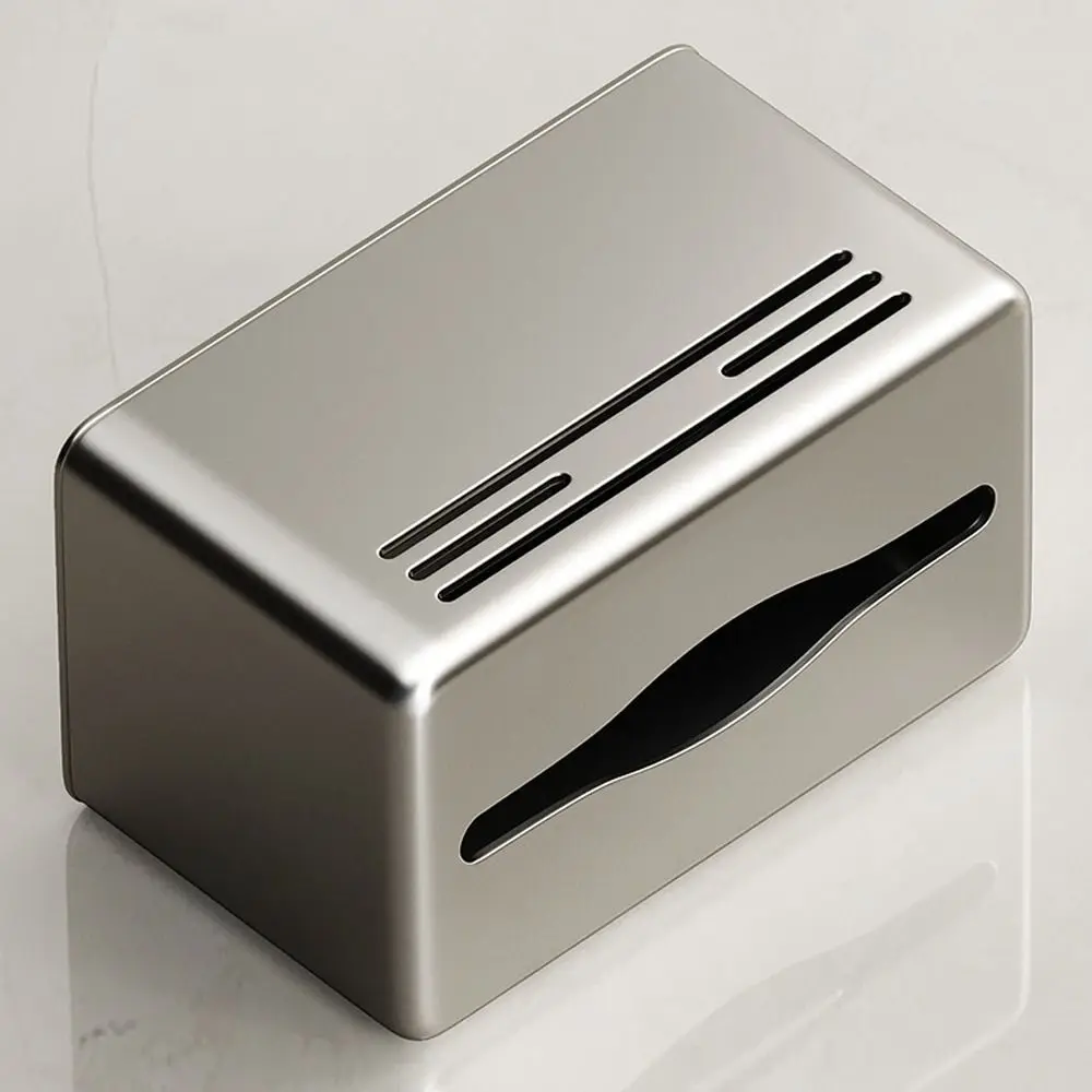 

Durable Punch-Free Tissue Holder Wall Mounted Multifunctional Tissue Storage Box Aluminum Roll Paper Rack Bathroom