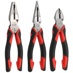 8-inch strong blade multifunctional wire pliers needle nose pliers diagonal nose pliers for wire stripping and crimping