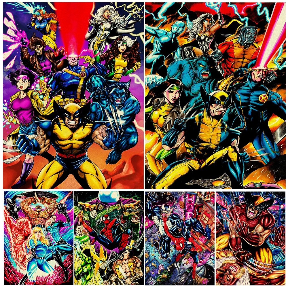 Mutant Superheroes Comics Wall Art Canvas Painting,Movie Poster Superhero Art Poster And Print Home Decoration Unframed