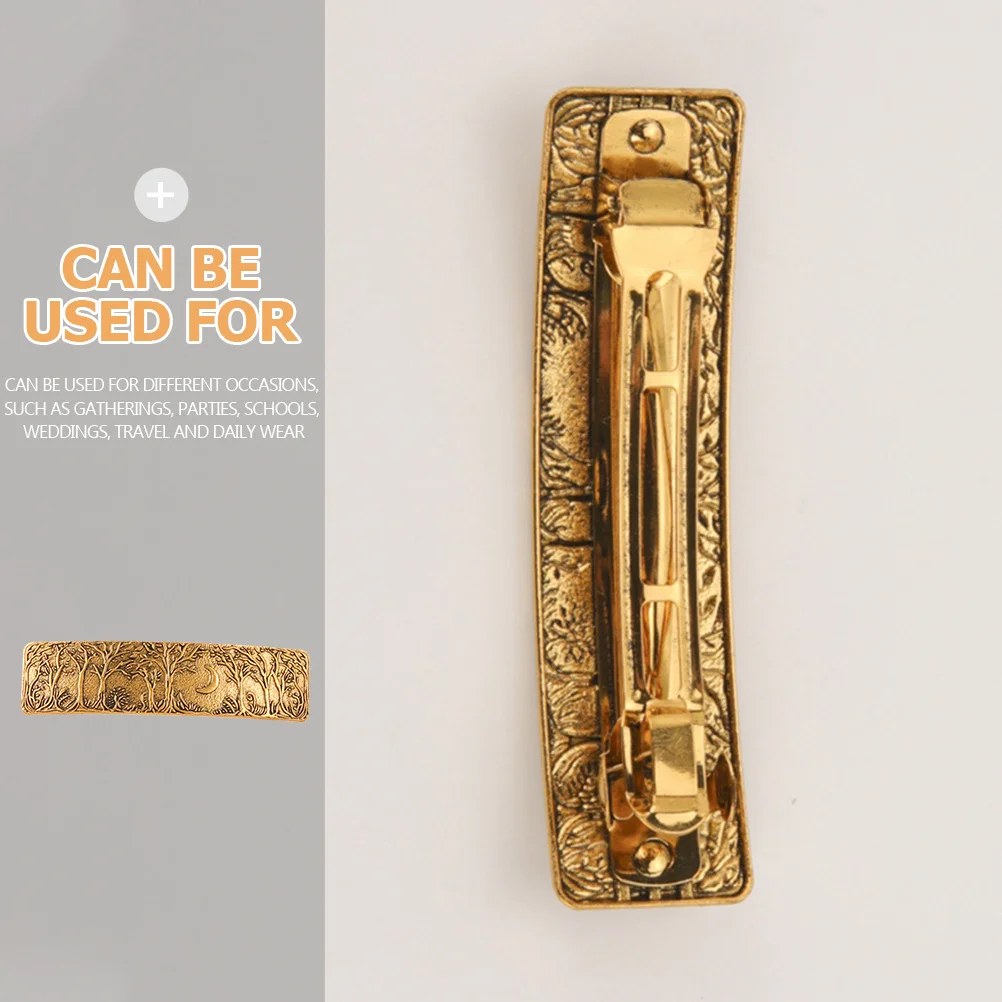 

Vintage Hair Clip with and Moon Design Metal Hairpin for Women Elegant Barrette Decorative Hair Accessory Retro Style