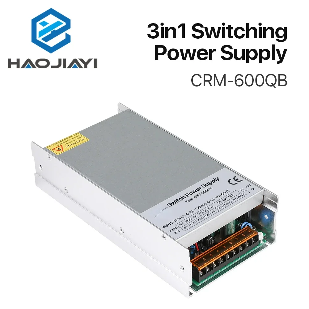 

3in1 Switching Power Supply 5V 15V 24V CRM-600QB 110V/220V 16.5A 5A for Fiber Marking Machine Power System