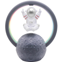 Hot selling LED rgb spaceman magnetic Levitating Astronaut Atmosphere Night Light for party player wireless speaker gift