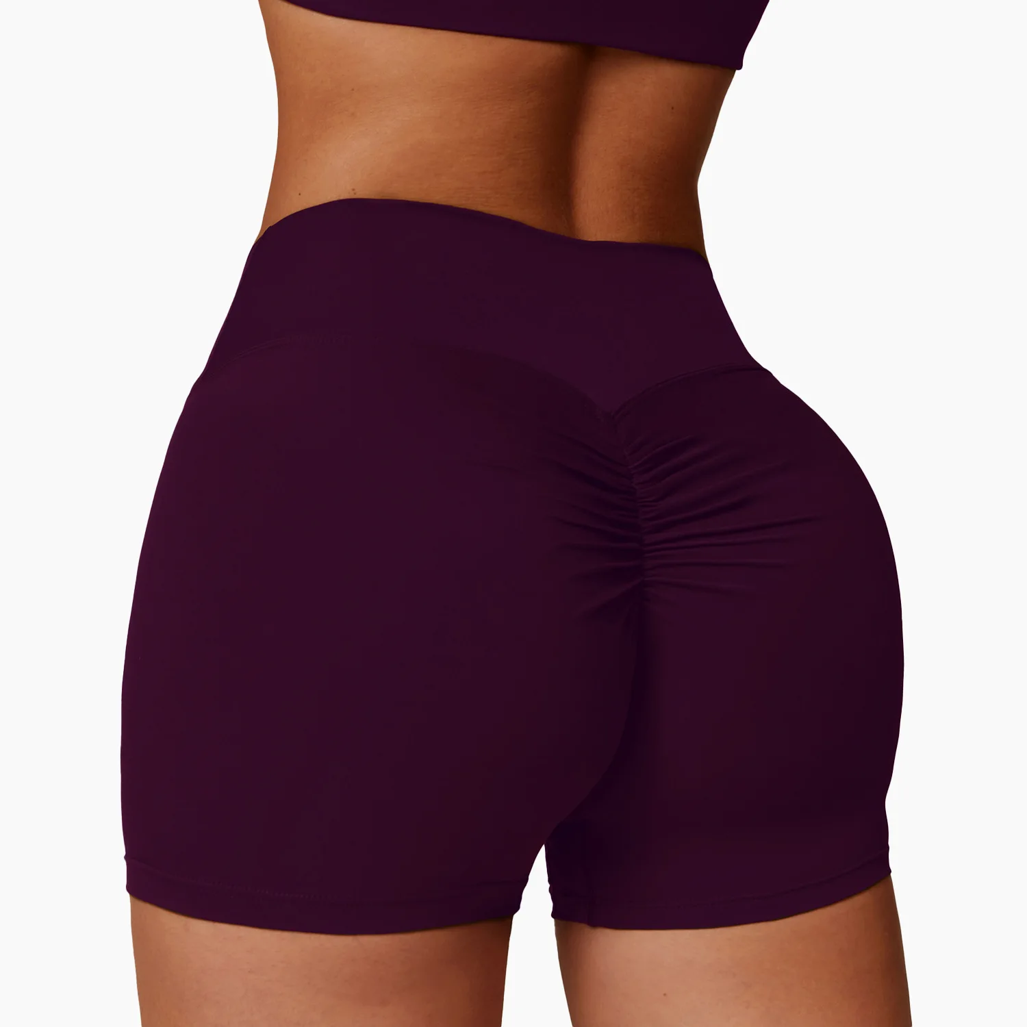 

Maxdutti Shaved High Waisted Yoga Shorts Cinching Belly Peach Lifting Buttocks Running And Fitness Pants Tight Fitting Sport