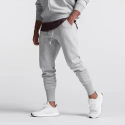 Pantaloni Fitness da uomo autunno inverno, pantaloni sportivi elasticizzati muscolari, pantaloni da basket da allenamento da corsa, pantaloni larghi della protezione del piede della cravatta