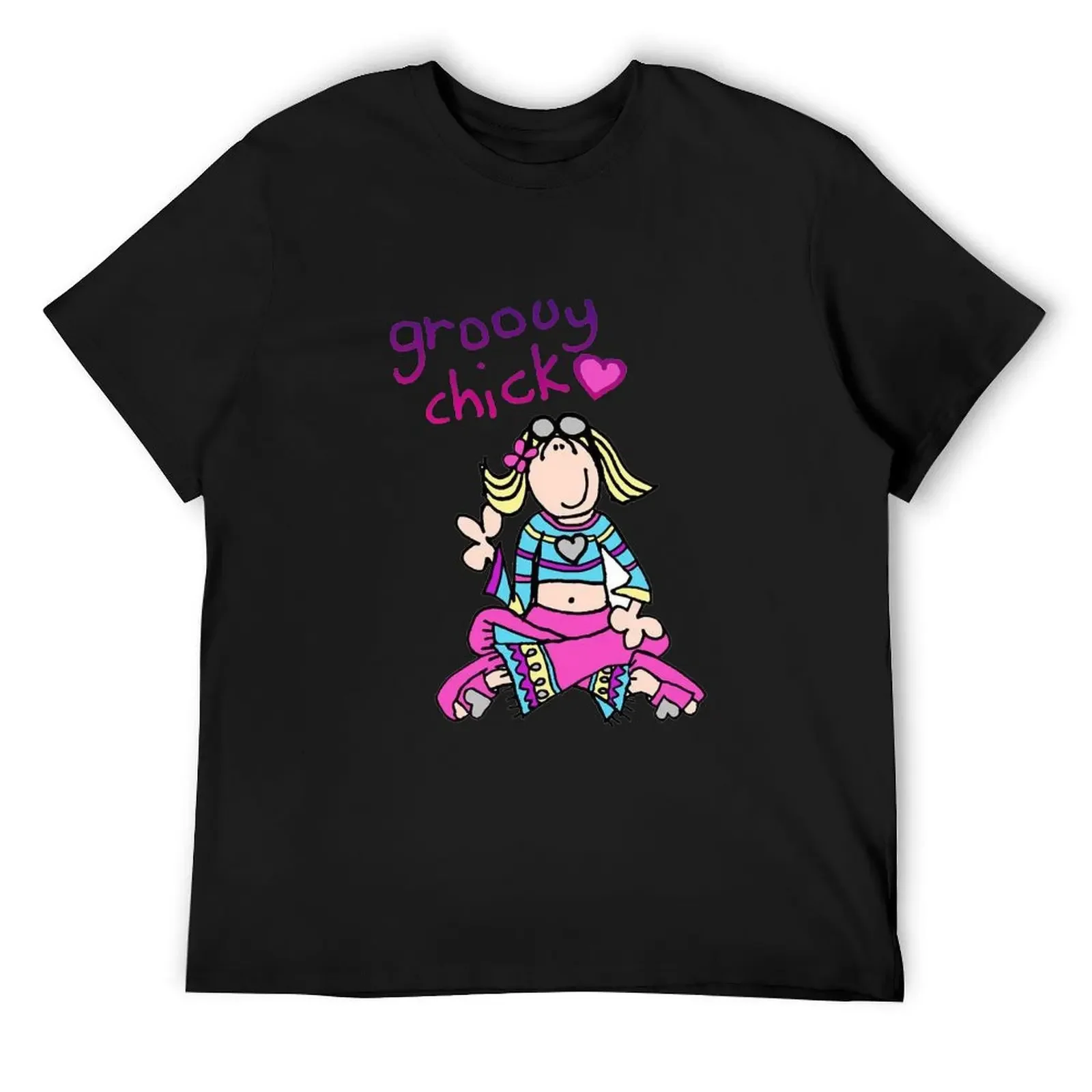 

Groovy Chick Girls 2000s Y2K vintage T-Shirt blanks custom shirt graphic tee shirt clothes for men