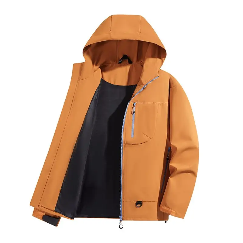 

Couples Sle Tee-Proof Outdoor Climbing Jaet Men's Loose Casual Hooded Coat Casual Top Polyester Fabric Autumn Winter