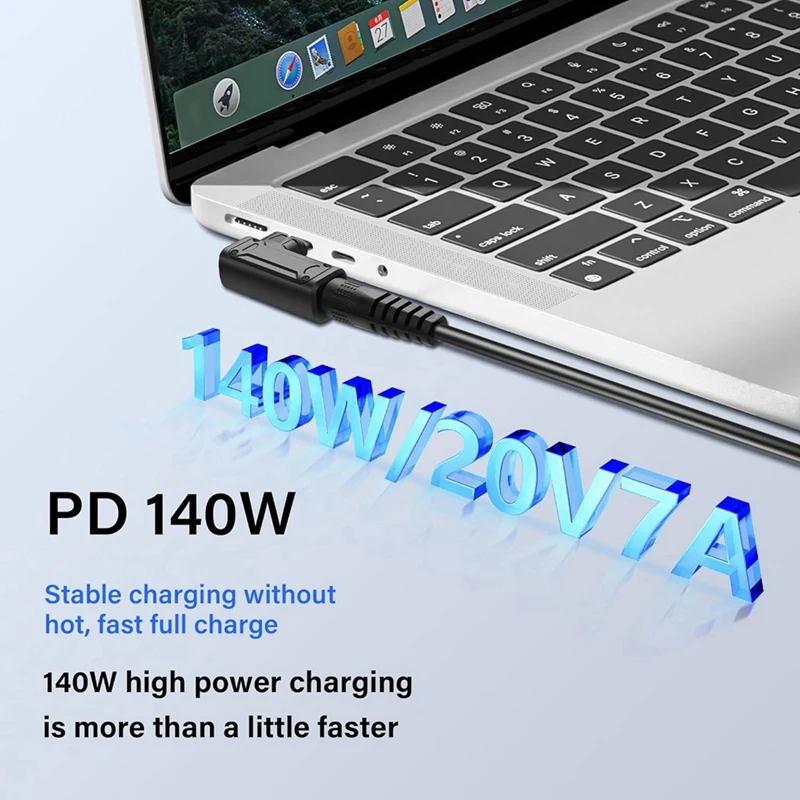 PD 140W DC To Type C Power Charging Adapter DC Female Input To USB C Male Connector For Phone,Tablet,Laptop (G)