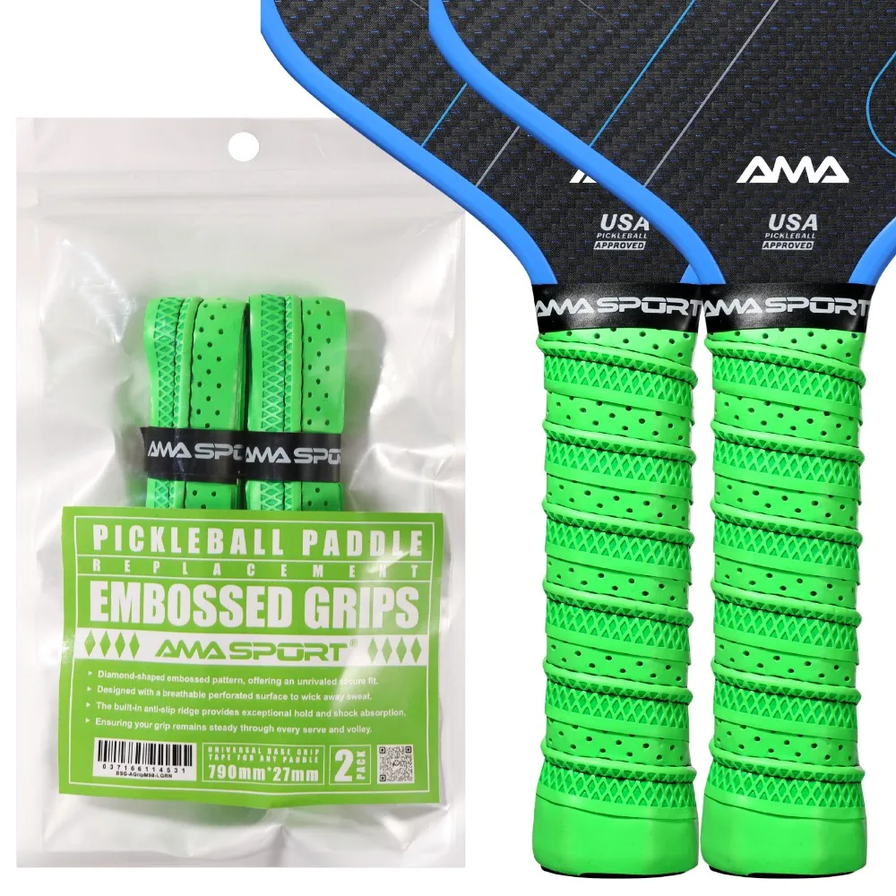2-unidades-de-fita-antiderrapante-para-empunhadura-de-raquete-de-pickleball-resistente-ao-desgaste-respiravel-para-substituir-a-empunhadura-original-com-textura-em-relevo-em-forma-de-losango