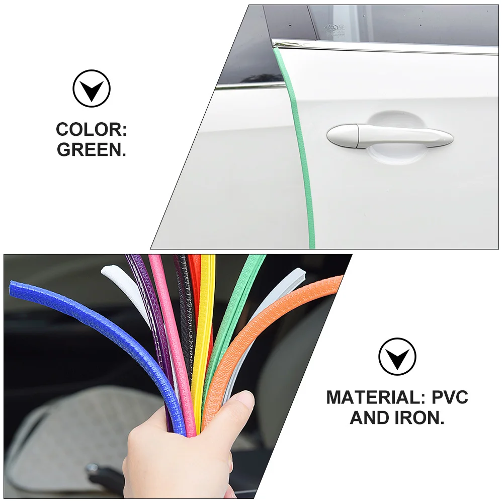 

Green Car Door Edge Protector Guard Trim Seal Strip for Hatches Panels Trailers Anti-Vibration Weather Resistant Automotive
