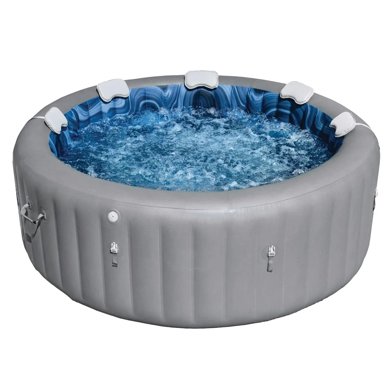 Jacuzzi Inflable Portátil con Calefacción y Masaje, Spa Exterior, Bañera de Hidromasaje Inflable, Piscina de Spa para Adultos, Relajación en el Patio Trasero