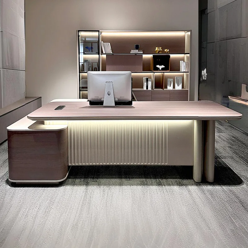 CEO desk  Furniture, High-End Boss , Light Luxury Executive , Office Desk And Cabinet Combination