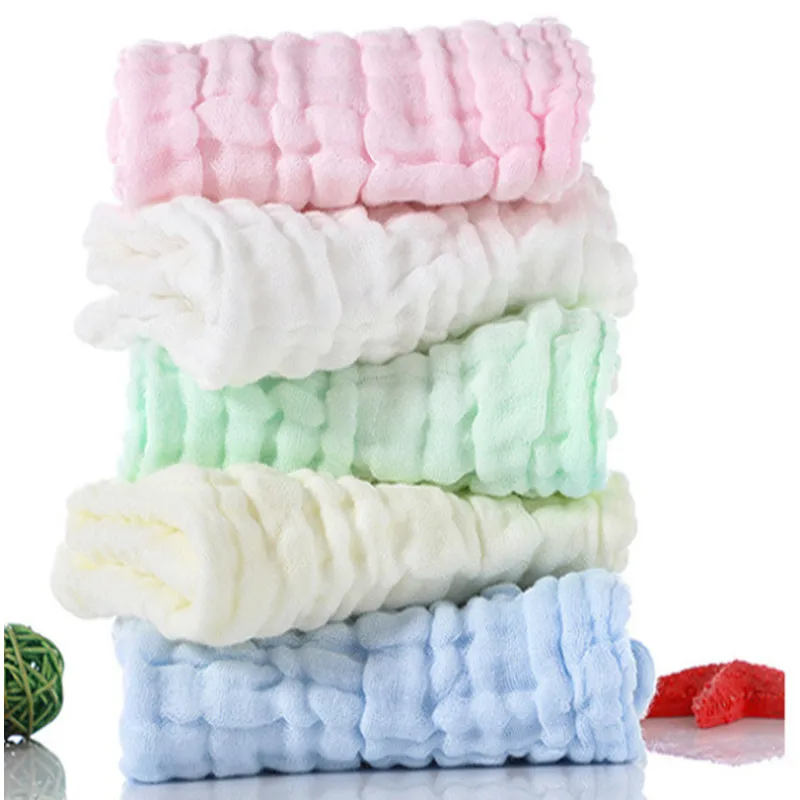 5Pcs/Lot Baby Towel Saliva Gauze Towel Cotton Comfort Baby Infant Wash Bath Towel Newborn Children Small Square Handkerchief