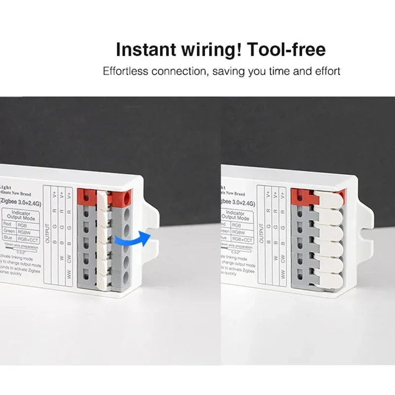 Miboxer-atenuador de luz LED inteligente 2 en 1 (Zigbee3.0 + 2,4G), mando a distancia de 2,4G para luz de un solo Color 5050 COB CCT