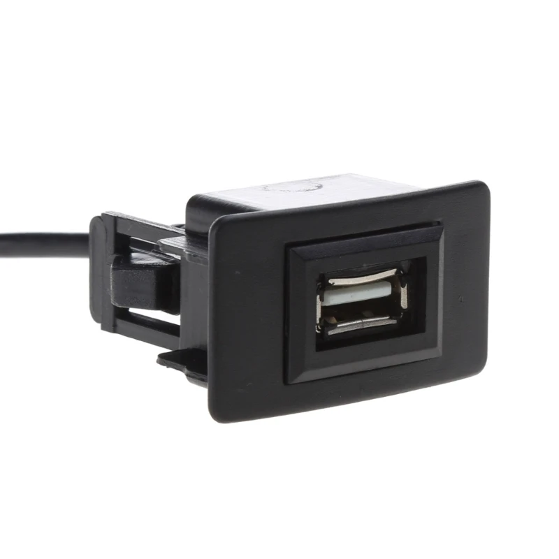 

Square Single Port USB Panel Dashboard Mount Extension Cable for Car Truck Boats (25cm 9.8'')