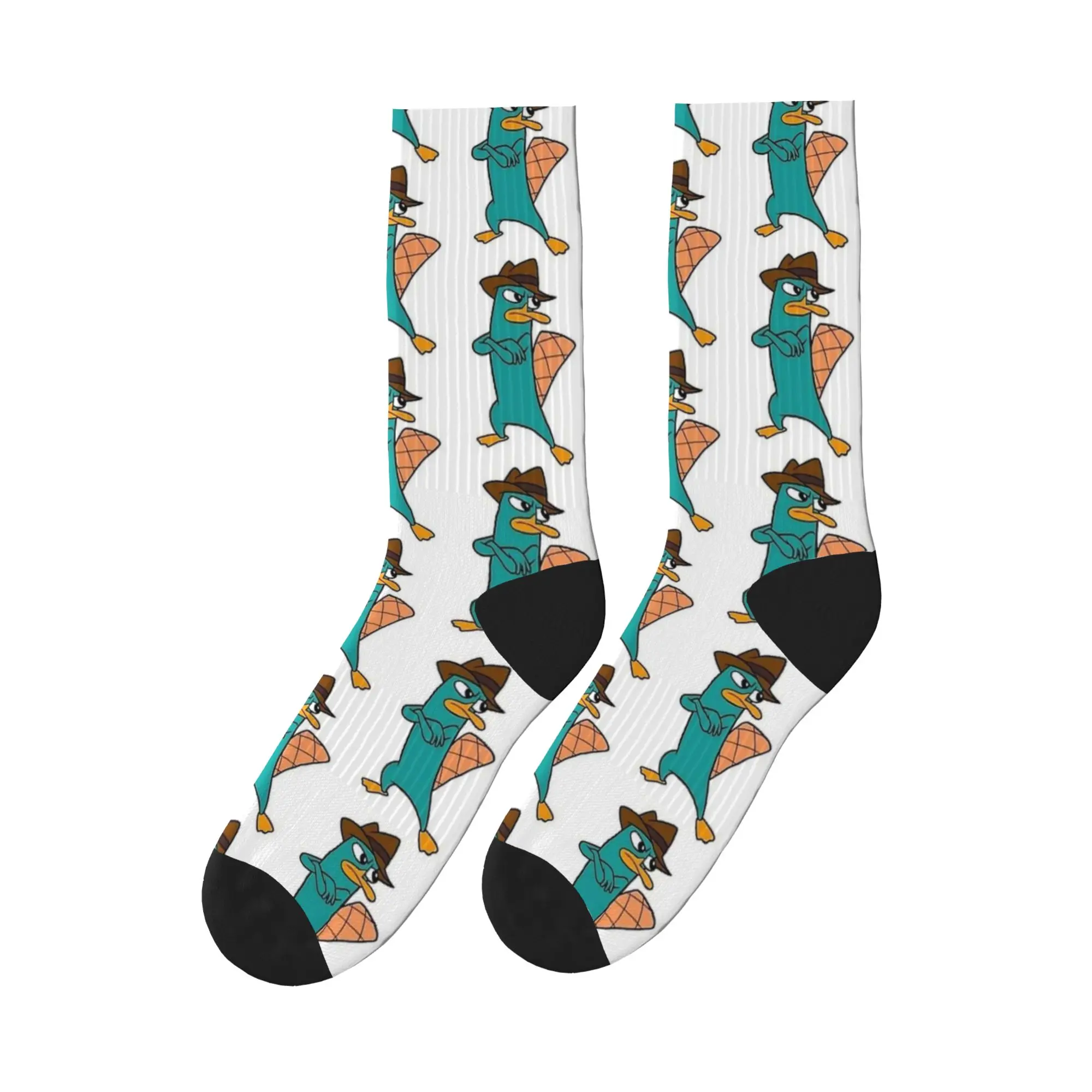 بيري خلد الماء الكرتون بطة الجوارب جوارب مضحكة الربيع المضادة للانزلاق الرجال الجوارب مريحة الرسم الجري جوارب رياضية