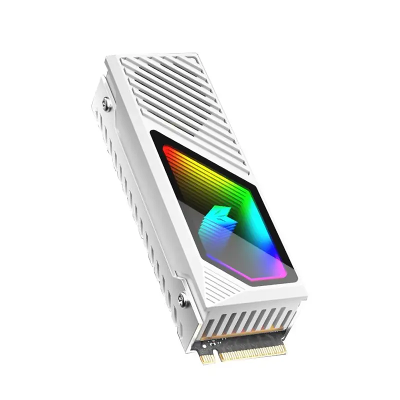 Reliable-M2 SSD HDD Cooler ARGB Solid State Drive Heat Dissipation Vest NVME SSD2280 Brass Heat Sink M2 Heat Sink With Fan,M2 SS