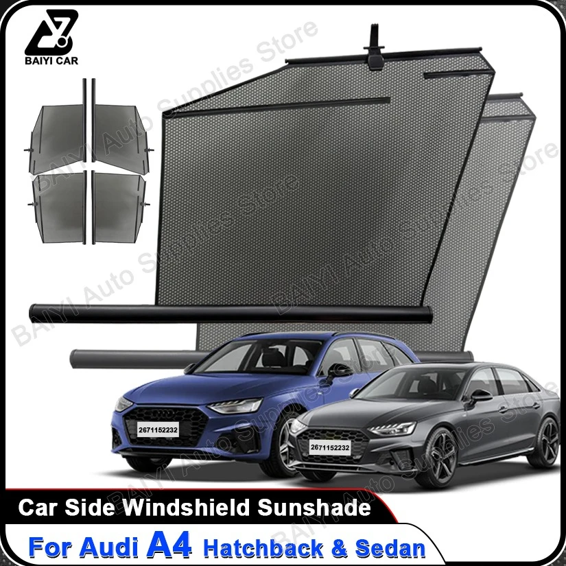 Automatic lifting window sunshade, For Audi A4L A4 standard shaft A4 travel version car,  sunshade Customized Car accessories