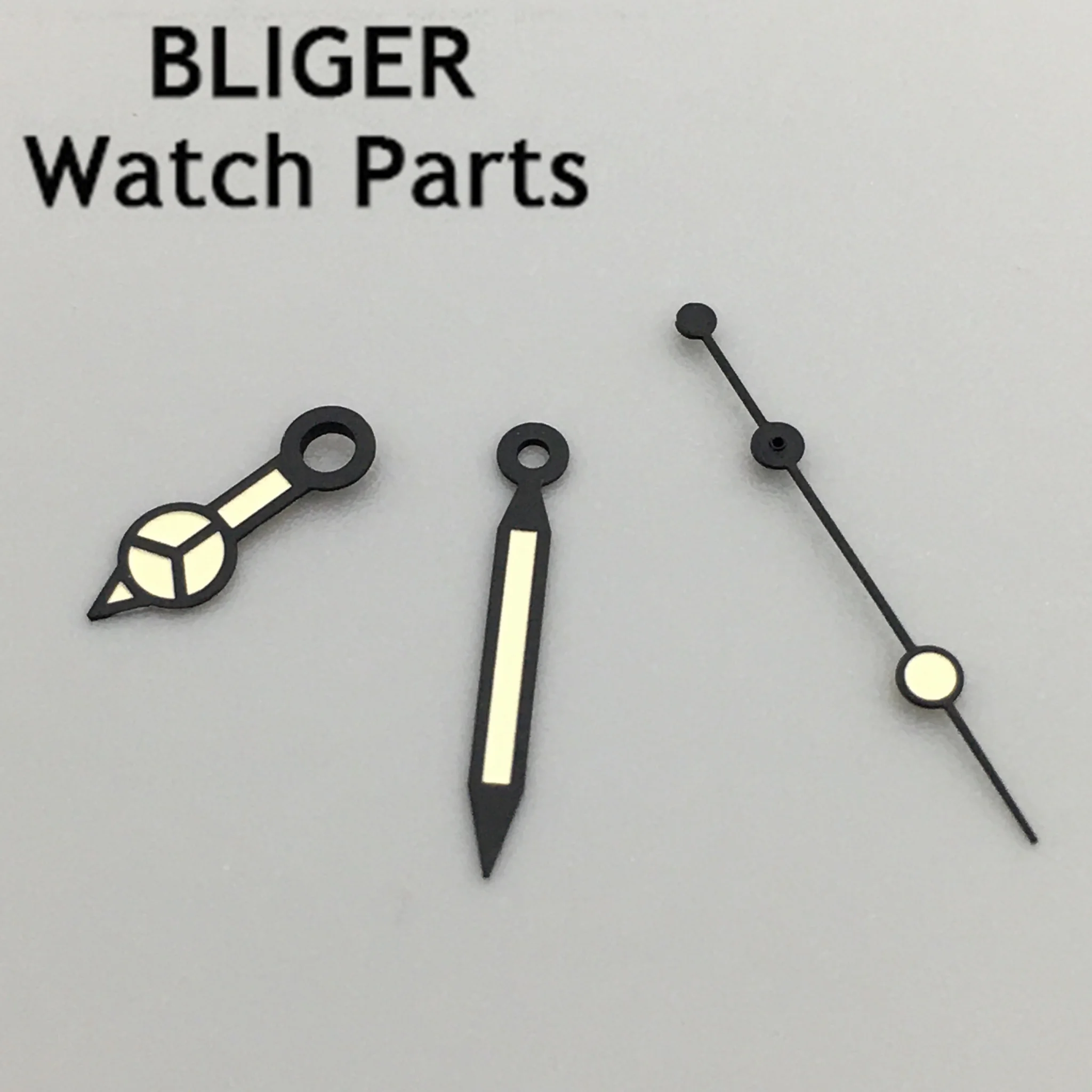 BLIGER silver gold black watch hands green luminous fit NH35 NH36 ETA 2824 2836 Miyota 8205 8215 821A Mingzhu 2813 3804 movement