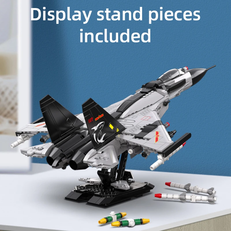 1010pcs Expert Military Fighter Aircraft Model Building Block Classic City Police Plane Weapon Bricks Educational Toys Kids Gift