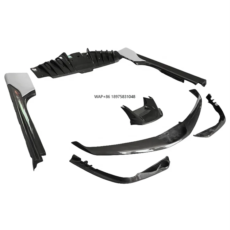 OEM Style Dry Carbon Fiber Glossy Black Rear Diffuser Spoiler Front Lip Side Skirt New Condition Body Kit   for SF90