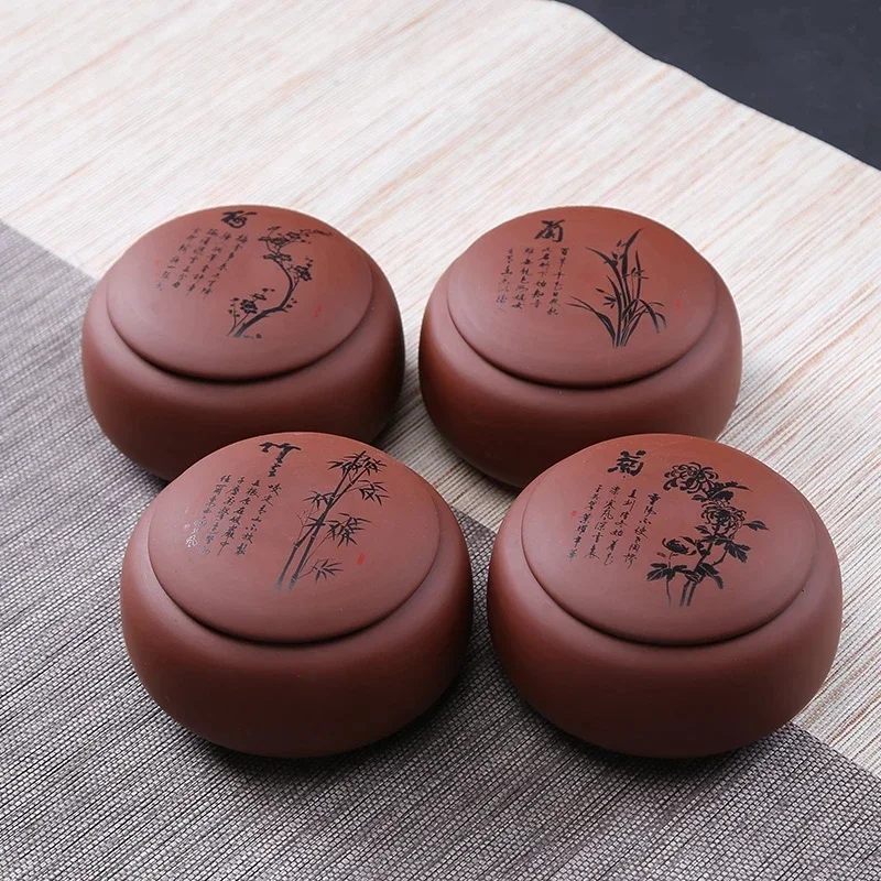 

Creative Ceramic Tea Storage Tank Ceramic Pu'er Tea Sealed Jar Household Ceramic Snack Storage Box Ceramic Purple Sand Tea Set
