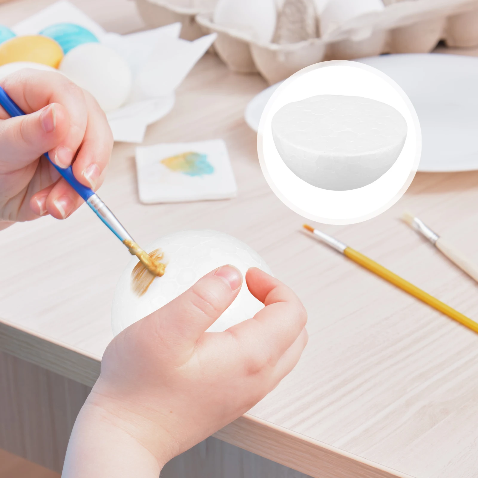 30 قطعة نصف كرات من البوليسترين نصف دائرة من الإسفنج الأبيض لتزيين عيد الميلاد عناصر ديكور الحفلات للنشاط اليدوي