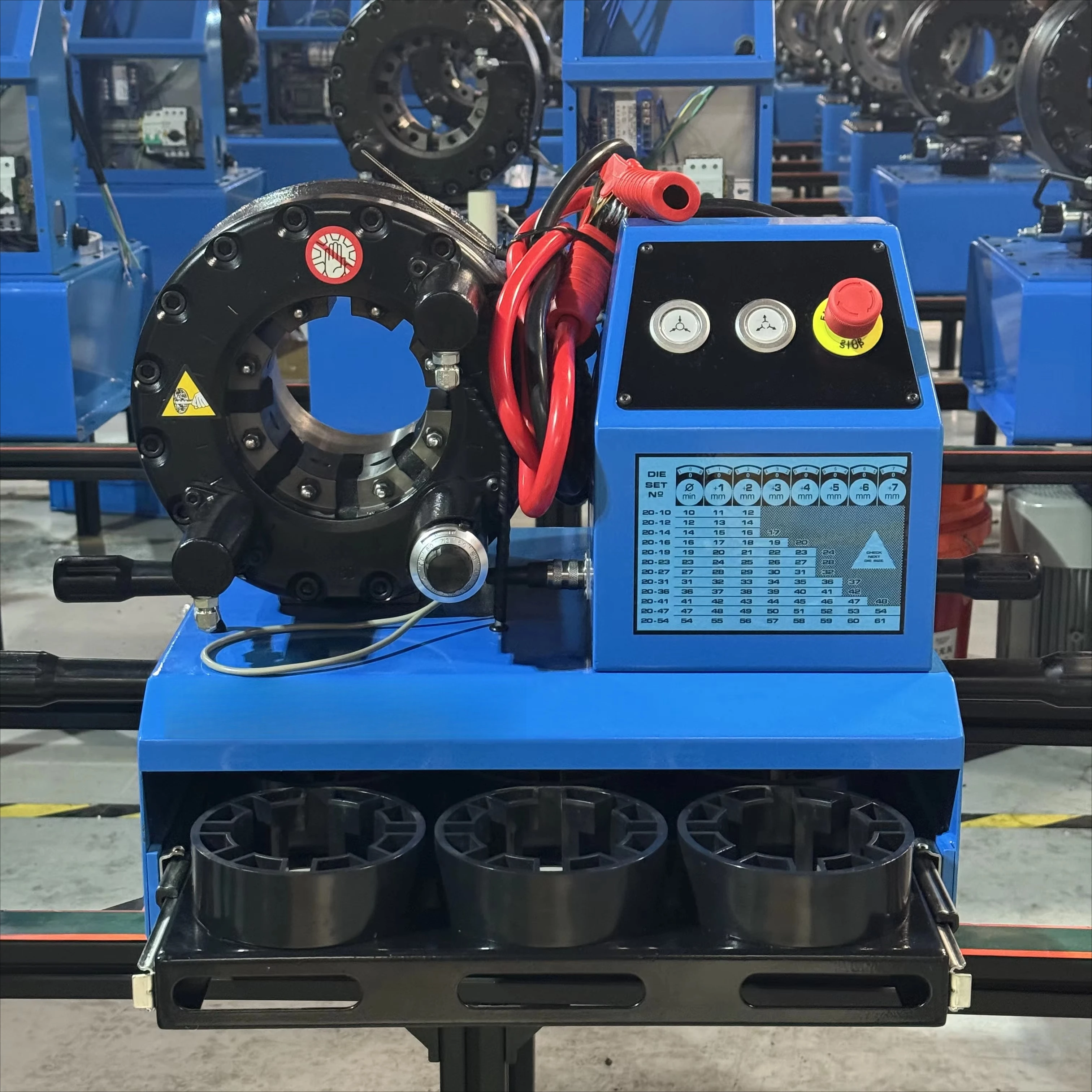 GOLED Model Truck Accessory 2'' 12V Automatic Hydraulic Hose Crimper with PLC Pump Engine and Bearing Wire Rope Pressing Machine