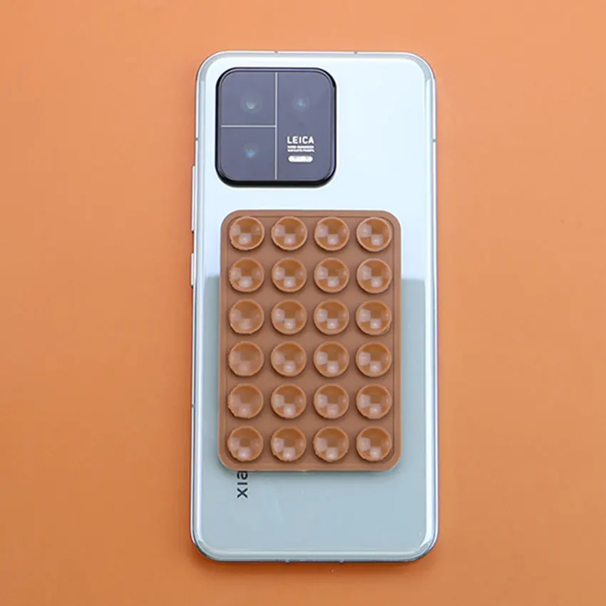 JCD Hands Free Double Side Silicone Suction Cup For IPhone 15 14 13 12 Pro Samsung S24 S23 Soft Rubber Back Cover Phone Holder