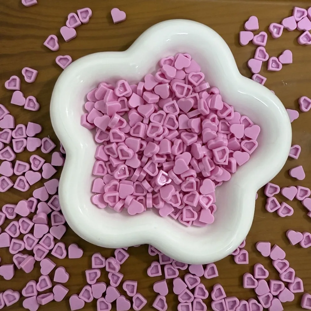 Beads Squeeze Heart Brick Particles Slime Fillers Heart Shape Squeeze Ball Fillers 100g Crunchy Pinch Stuffing Building Blocks