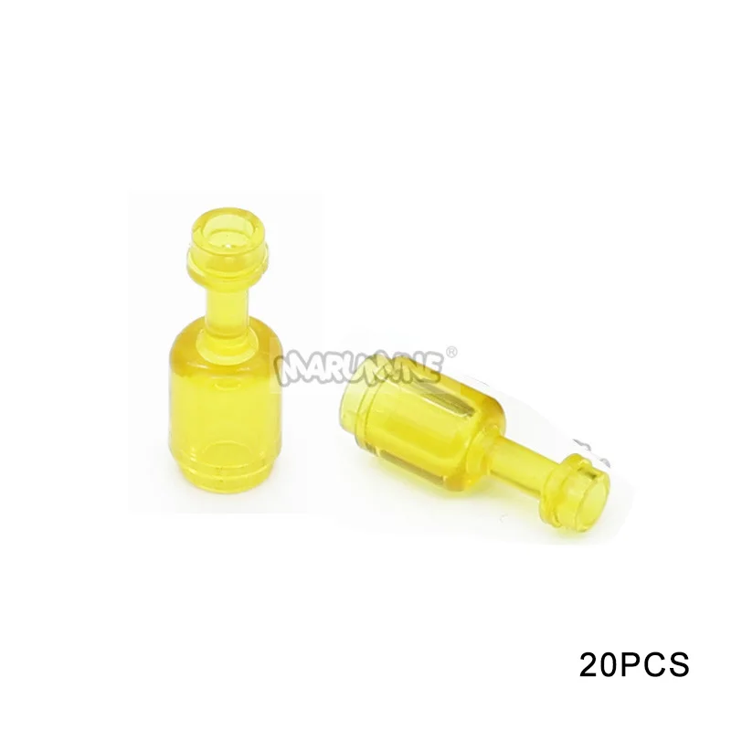 Marumine Mini-Utensilien, transparente Glasflasche, 1 x 1 x 2, kompatibel mit 95228 MOC-Steinen, baut Partikel, Bausteine, Teile zusammen