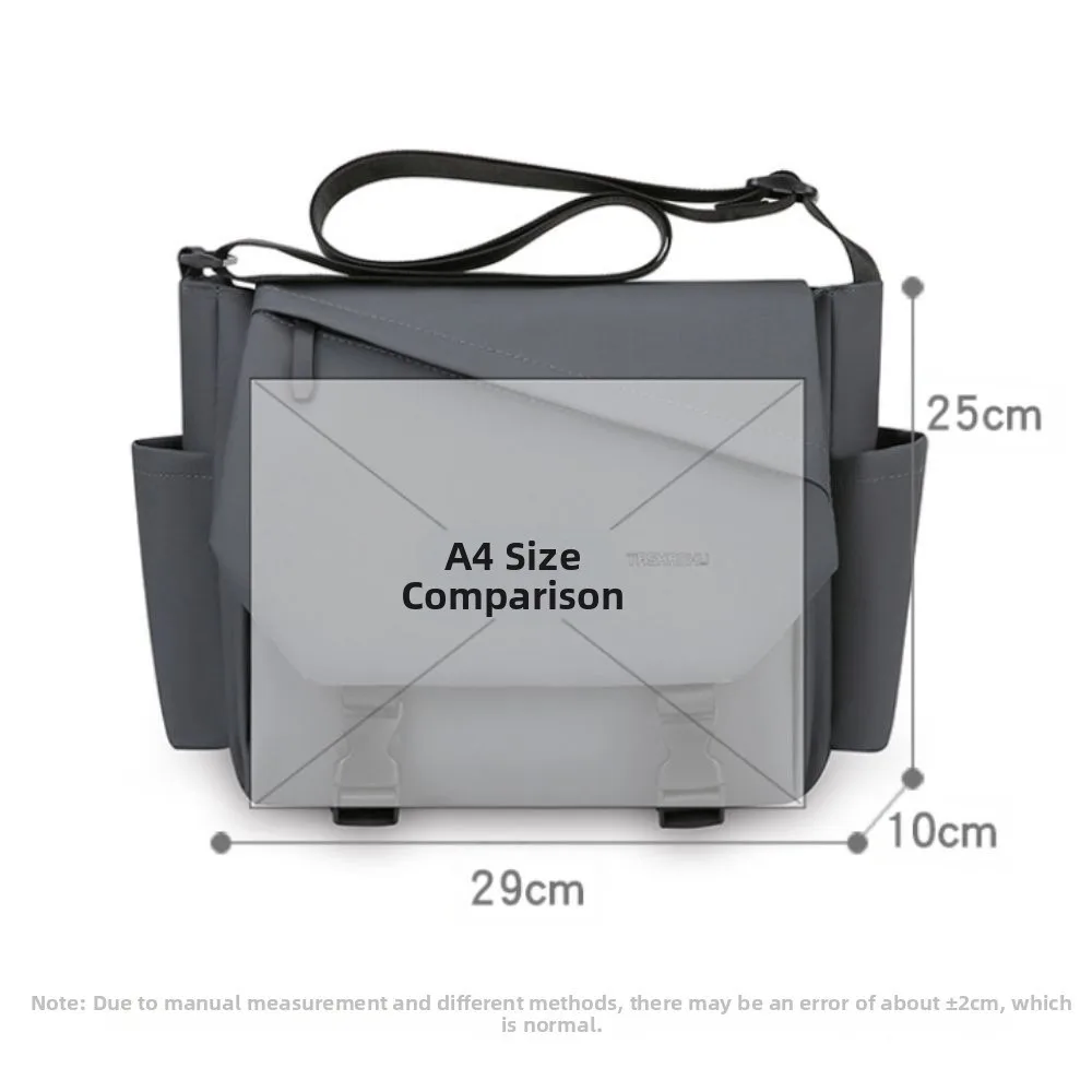 جديد سعة كبيرة للرجال حقيبة كروسبودي بولي PU حزام قابل للتعديل حقيبة كتف متعددة جيوب مقاوم للماء حقيبة أعمال رياضية #5