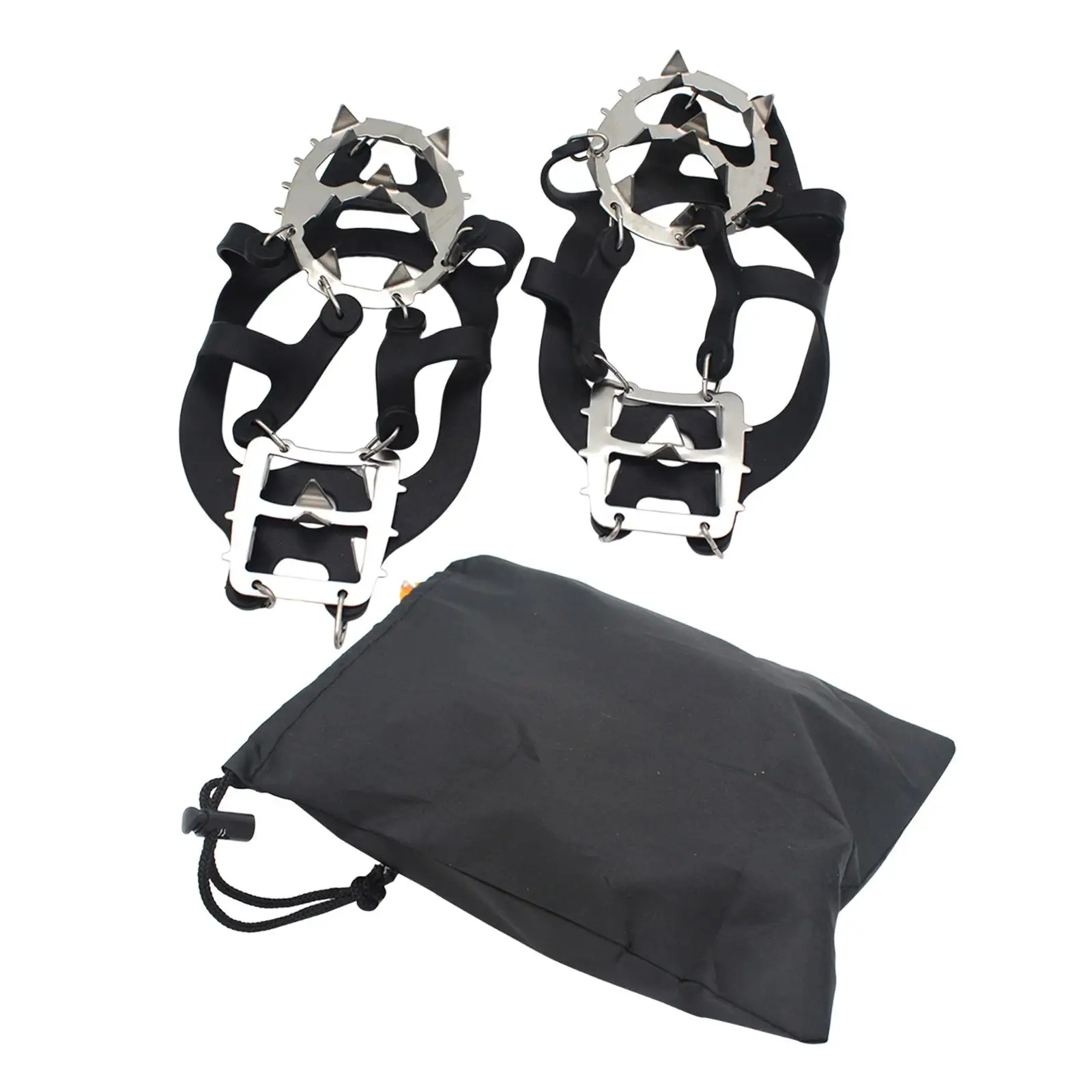 Ice Shoes Crampons TPE Spikes Anti Slip Snow Grips for Outdoor Boots Walking on Slippery Winter Road