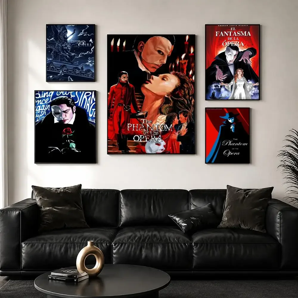 The P-Phantom of the Opera Painting Calligraphy Wall Art Canvas Poster Premium Home Decor Print for Living Room Bedroom