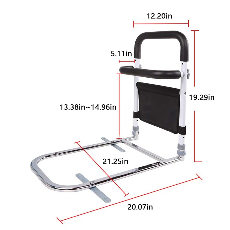 Elderly Bedside Guardrail Bed Rail Protection Device Height-Adjustable Adult Bed Handrail Anti-Fall Protection Suitable For Bed