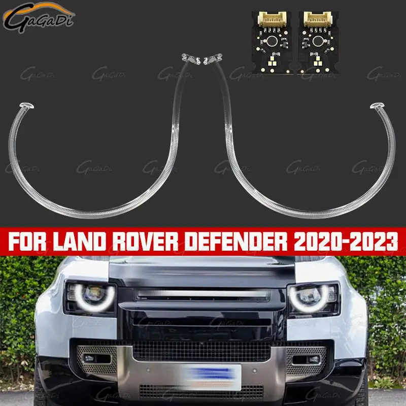

For Land Rover Defender 2020 22021 2022 2023 Car LED headlights daytime running lights light guide plate light strip